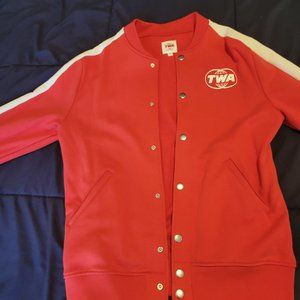 TWA Brand Retro Button Up Sweatsuit Jacket